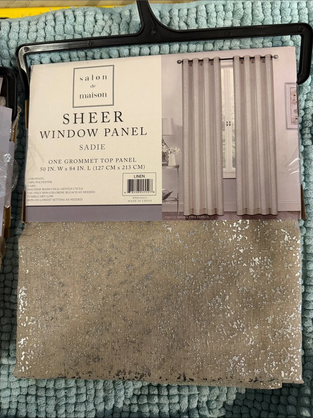 Sadie Sheer Window Panel in Light Beige